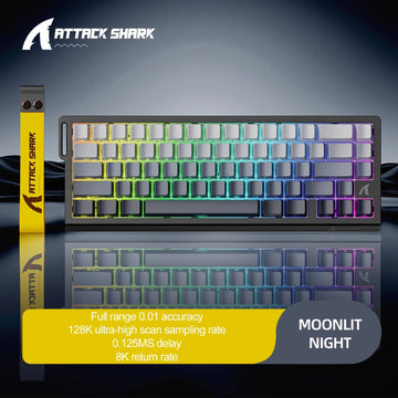 Attack Shark X68 HE - Magnetisch Toetsenbord - 8KHz Rapid Trigger - 0.01mm Nauwkeurigheid - Gaming - Voor Gamers - Model X68 HE Apsilon