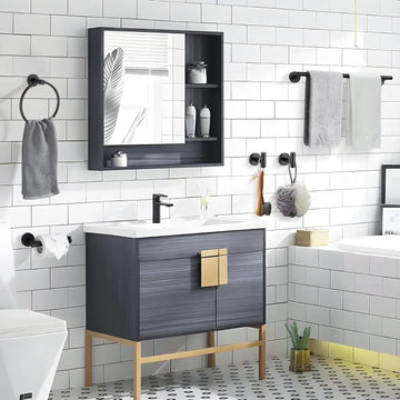 Badkamer Serie - Accessoires Set - RVS Materiaal - Wandmontage - Badkamer Set - Voor Thuisgebruik - Model A1 Apsilon