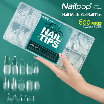 Nailpop - Zachte Gel Nageltips - 600 Stuks - Volledige Dekking - Meerdere Vormen - Nagelaccessoires - Voor Nagelenthousiastelingen - Model 600PCS Apsilon