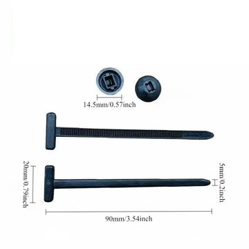 Universal Nylon Cable Tie Buckle Auto Fastener Screw Replacement Clip Car Fender Trunk Engine Guard Panel Wire Management Secure Apsilon