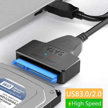 USB-SATA Serie - USB naar SATA Kabel - Tot 6 Gbps - Voor 2.5 Inch HDD SSD - Adapter - Voor Gebruikers - SATA III 22 Pin Apsilon