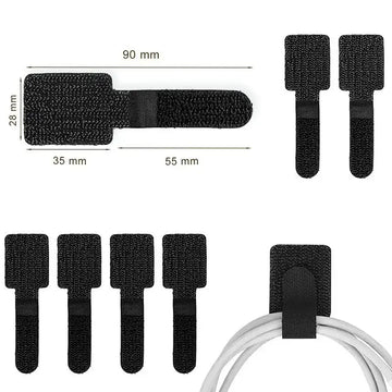 Reusable Cable Ties Fastening Wire Organizer Cord Rope Holder Self Adhesive Adjustable Cord Organizer Straps Desk Management Apsilon