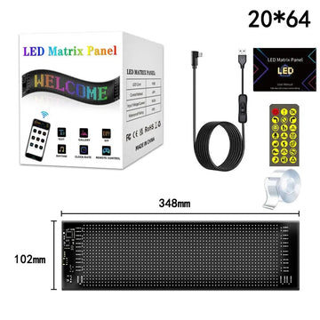 LED Ogen - LED Matrix Paneel - Fel RGB Lichten - App Besturing - Scrollend - Voor Vrachtwagen - Model 2121 Apsilon