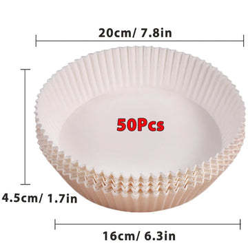 Luchtfriteuse - Bakpapier - Niet-Klevend - Wegwerp - Luchtfriteuse - Voor Thuiskoks - 50/100 Stuks Apsilon