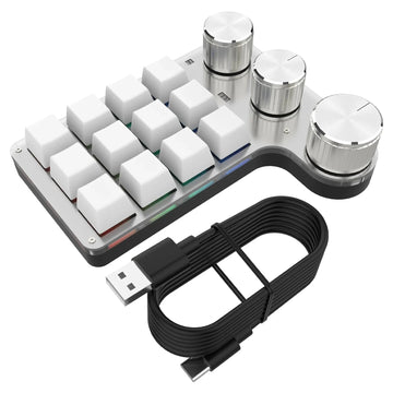 Macro - Toetsenbord - Bluetooth Draadloos - RGB Verlichting - Gaming - Voor Gamers - Hotswap Macropad Apsilon