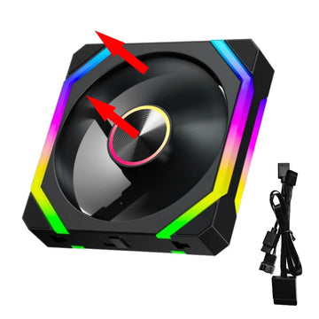 JUMPEAK HS120 Halo ARGB Cooling Fan 360mm 240mm Modular Stackable Splicing 120mm RGB Fans Kit For Gaming PC Case Water Cooler Apsilon