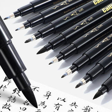 Calligrafie - Pennenset - 4 Stuks - Zwart - Fijne Markers - Handlettering - Voor Beginners - Manga Pen Apsilon