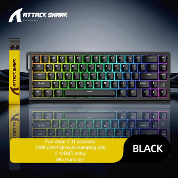 Attack Shark X68 HE - Magnetisch Toetsenbord - 8KHz Rapid Trigger - 0.01mm Nauwkeurigheid - Gaming - Voor Gamers - Model X68 HE Apsilon