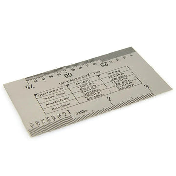 Roestvrij Staal Serie - Liniaal - Snaar Actie - Gauge - Gitaar Bas - Voor Gitaristen - Zilver Model Apsilon