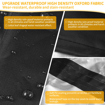 Round Waterproof Garden Furniture Covers Outdoor Patio Circular Table Chair Cover Oxford Cloth Windproof Anti-UV RipProof Apsilon
