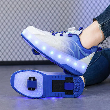 LED Roller Serie - Rollerschaatsen - Lichtgevende Wielen - USB Opladen - Skate - Voor Kinderen - Model Pro Apsilon