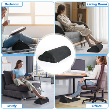 Memory Foam Office Foot Stool & Under Desk Footrest Leg Elevation Pillow for Gaming & Home Office Apsilon
