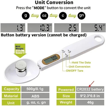 Mini Digitale Keukenweegschaal met Hoogprecisie Weegbereik van 0.1 tot 500g LCD Display Voor Thuis Koks Standaard Model Apsilon