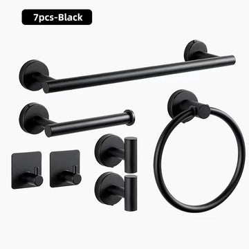 Badkamer Serie - Accessoires Set - RVS Materiaal - Wandmontage - Badkamer Set - Voor Thuisgebruik - Model A1 Apsilon