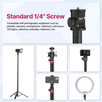 Ulanzi MT-79 2M Portable Universal Tripod Aluminum Alloy Lamp Holder Support LT028 Fill Light Lightweight Camera Action Camera Apsilon
