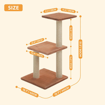 Kleine Kattentoren - Kattentoren - Met Krabpalen - Grote Hangmat - Kattenactiviteit - Voor Indoor Katten - Model AMT0208 Apsilon