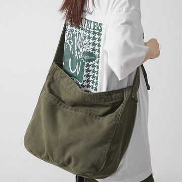 Canvas Serie - Schoudertas - Groot Capaciteit - Solide Kleur - Crossbody - Voor Studenten - Model 2023 Apsilon