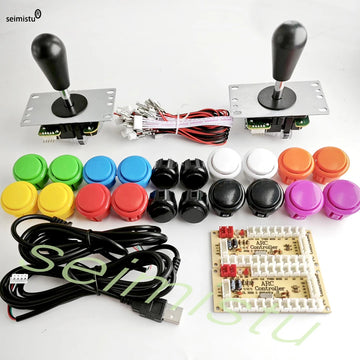 Copy SANWA Kit Game Machine Arcade Console DIY Kit Push Buttons For PC Raspberry Pi Zero Delay USB Board Controller Apsilon