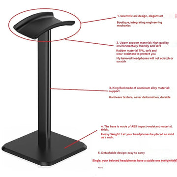Universal Headphone Stand Aluminuim Alloy Headset Holder for Gaming Earphone Desktop Headphones Support Holder Apsilon