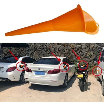 Car Long Stem Funnel Anti-splash Gasoline Oil Filling Tool Plastic Car Truck Motor Oil Change Refueling Funnel Car Accessories Apsilon