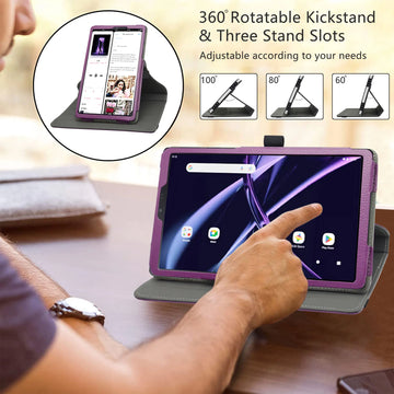 360 Degree Rotary Rotating PU Leather Case for 8.7" Acer Iconia Tab A8 Tablet Apsilon
