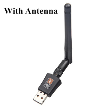 Dubbele Band - USB WiFi-Adapter - 2.4GHz 5GHz - 600Mbps Snelheid - Met Antenne - Voor PC Gebruikers - Model 600M Apsilon