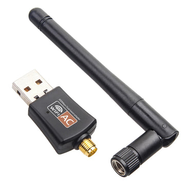 Dubbele Band - USB WiFi-Adapter - 2.4GHz 5GHz - 600Mbps Snelheid - Met Antenne - Voor PC Gebruikers - Model 600M Apsilon