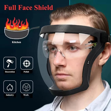 Veiligheidsreeks - Volledig Gezicht Masker - Transparant - Herbruikbaar - Bescherming - Voor Volwassenen en Tieners - Model Standaard Apsilon