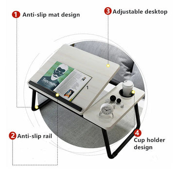 Laptop Serie - Computertafel - Met Ventilator - Opvouwbaar - Verstelbaar - Voor Bed en Bank Apsilon
