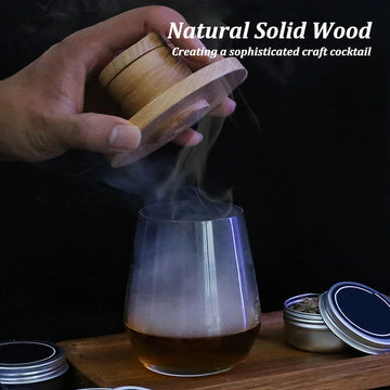 Houten Cocktail Rookapparaat Kit - Voor Whiskey En Tequila - Met Rookkap En 4 Dozen Rookapparaat Voor Bar - Gebruikers Stijl A/B Apsilon