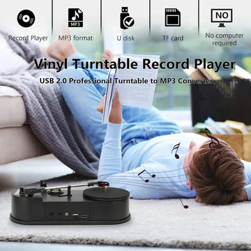 Ezcap - Platenspeler - Vinyl Naar MP3 - Ingebouwde Speaker - Converter - Voor Muziek Liefhebbers - Ezcap613 Apsilon