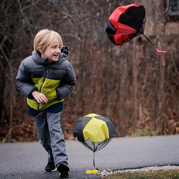 Parachute Serie - Vliegend Speelgoed - Knopenvrij Ontwerp - Buitenavontuur - Parachutemannen - Voor Kinderen en Meisjes Apsilon