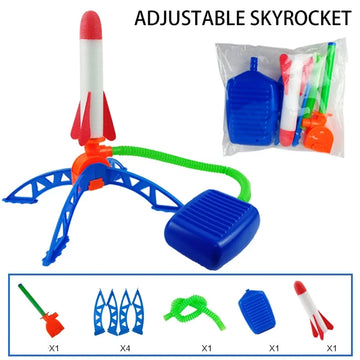 Kids Outdoor Rocket Foot Pump Outdoor Air Pressing Soaring Rocket Suit Jumps Air Powered Rocket Launcher Game Children Toy Gifts Apsilon
