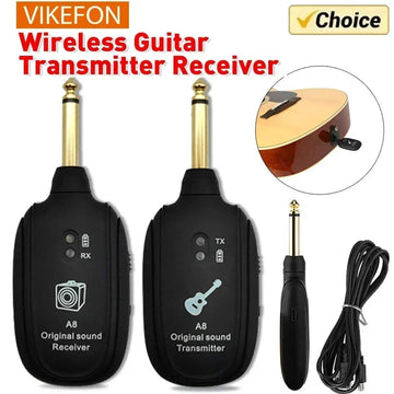 VIKEFON - Draadloos Gitaarsysteem - UHF Technologie - Ingebouwde Batterij - Origineel Geluid - Voor Gitaristen - Model UHF Apsilon