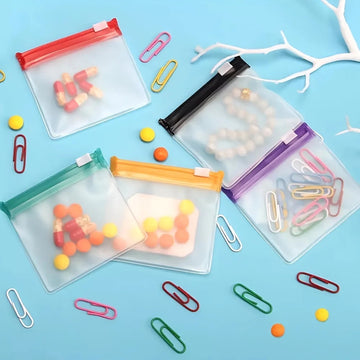 Set van 7 Pillenzakjes - Herbruikbaar en Zelfsluitend - 7 Kleuren - Geneesmiddelen Organizer - Voor Reizigers - Model 7pcs Apsilon