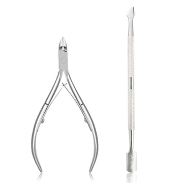 Nailpop - Nagelknipper Set - Roestvrij Staal - Cuticula Pusher - Manicure - Voor Thuisgebruik - Model NP Apsilon