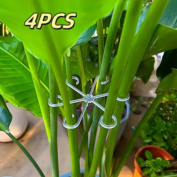 4Pcs Plant Anti-Toppling Support Pole Green Plant Fixator Flower Hydroponic Folding Fixed Support Plant Stand Garden Accessories Apsilon