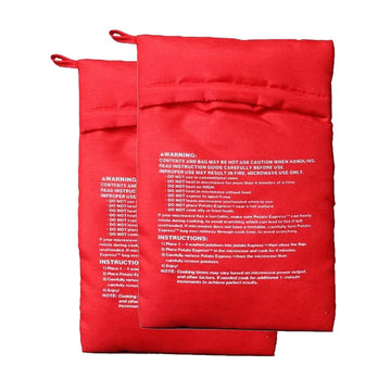 Magnetron Serie Aardappelzak Herbruikbaar Snel In 4 Minuten Gebakken Aardappel Voor Thuisgebruik Rood 19x25cm Apsilon