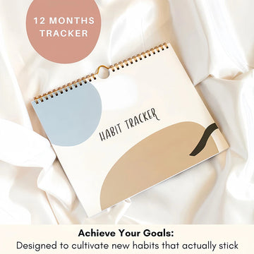 Gewoonte Tracker Serie - Kalender Journaal - Motiverend - Ongedateerd - Gewoontevolger - Voor Doelzetters - Model 12M Apsilon