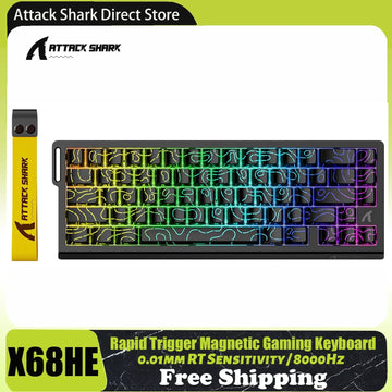 Attack Shark X68 HE - Magnetisch Toetsenbord - 8KHz Rapid Trigger - 0.01mm Nauwkeurigheid - Gaming - Voor Gamers - Model X68 HE Apsilon