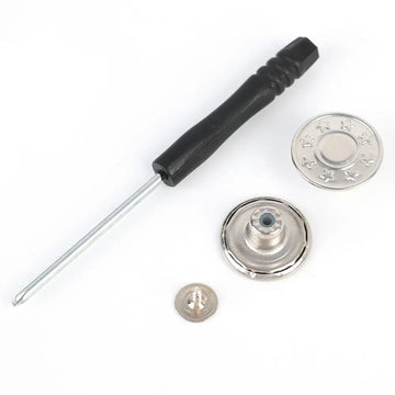 10Pcs Metal Jeans Buttons 17mm Replacement No-Sewing Screw Button Repair Kit Nailless Removable Jean Buckles Clothing Pants Pins Apsilon