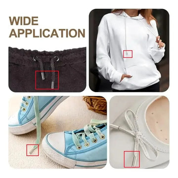 10pcs Heavy Duty Cord Locks Adjustable Metal Clips Secure Fastening for Shoelaces Bags Hoodies DIY Crafts Organizing Cables Apsilon