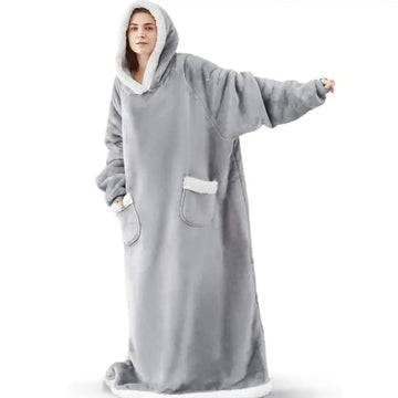 Super Lang - Flanellen Dekbedpyjama - Met Mouwen - Oversized - Winter - Voor Dames en Heren - Model 180cm Apsilon