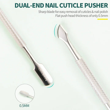 Nailpop - Nagelknipper Set - Roestvrij Staal - Cuticula Pusher - Manicure - Voor Thuisgebruik - Model NP Apsilon