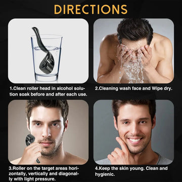 Derma Roller Serie - Dermaroller - 540 Naalden - 0.2mm 0.25mm 0.3mm - Huidverzorging - Voor Gezicht en Baard Groei - Model DR540 Apsilon