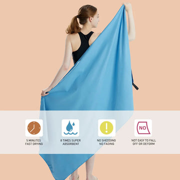 Microvezel Serie - Handdoek - Sneldrogend - Zacht en Licht - Multifunctioneel - Voor Sport en Reizen - Model Basic Apsilon