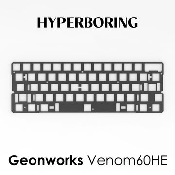 Geonworks Venom 60HE Keyboard Plate 6.25u 7u in FR4 Aluminium CF Sound Foam Pack Apsilon
