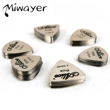Alice - Metaal Gitaar Plectrums - Duurzaam - Dun 0,3mm - Gitaar - Voor Professionele Muzikanten - Model 0,3mm Apsilon
