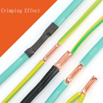 250pcs GT Copper Connecting Pipe Wire Joint Small Copper Tube Terminal Cable Lug Bootlace Ferrule Kit with Crimping Pliers Apsilon