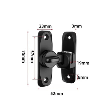 Schuifdeur - Flip Deurslot - 90/180 Graad - Zinklegering - Beveiliging - Voor Thuisgebruikers - Standaard Model Apsilon